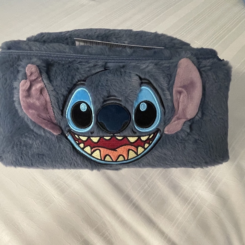 Disney Parks Plush Stitch Makeup Bag Cosmetics Case New with Tags